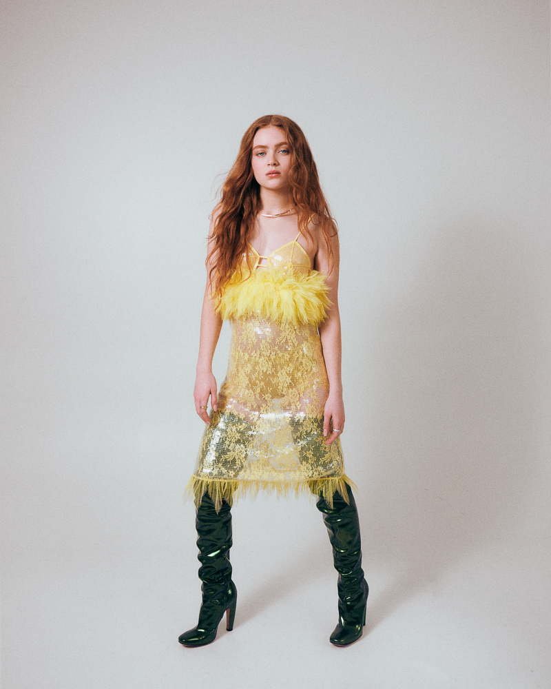 Actress Sadie Sink photographed by female fashion and celebrity photographer Emily Soto in New York City on Portra film