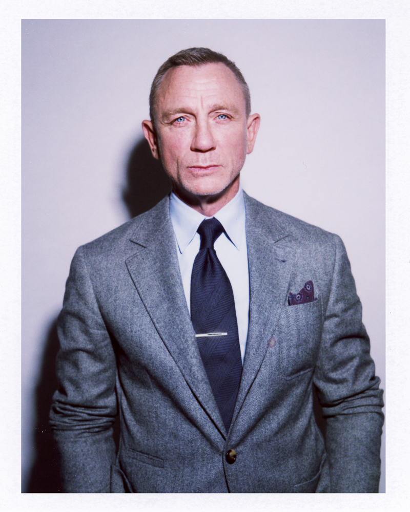 Actor Daniel Craig by female fashion and film photographer shot in Toronto at TIFF on polaroid FP100C for Netflix