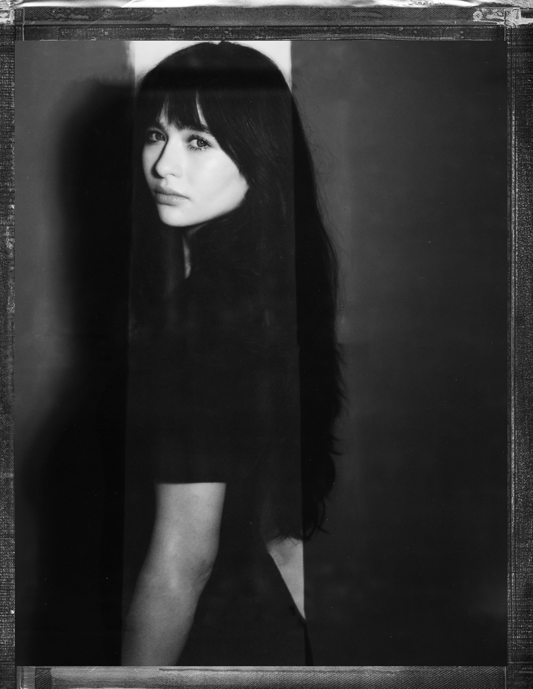 Actress Malina Weissman photographed on Polaroid film by photographer Emily Soto